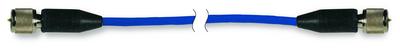 low noise coaxial cable, blue ptfe jacket, 10-ft, 10-32 plug to 10-32 plug