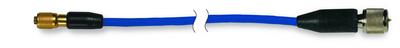 low-noise coaxial cable, blue tfe jacket, 5-ft, 5-44 plug to 10-32 plug