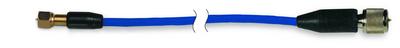 low-noise coaxial cable, blue ptfe jacket, 10-ft, m3 plug to 10-32 plug