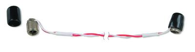 twisted-pair, red/white, ptfe cable, 10-ft, 10-32 solder adaptor to 10-32 solder adaptor