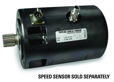 pcb l&t torque sensor, rotary transformer, 500 in-lb capacity fs, flanges and splines per and10262 & and20002