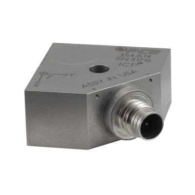 cryogenic triaxial accelerometer,10 mv/g, -320 to +250 f, case isolated, 2.5 hz to 10 khz, 1/4-28 4-pin connector.