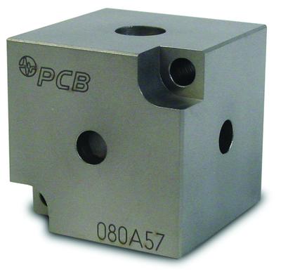triaxial mtg adaptor, 1.5 cube, through holes for 1/4-28 screws