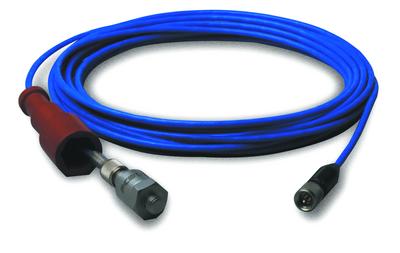 ess accel. kit including charge accel, cable, and in-line charge converter, providing 10 mv/g