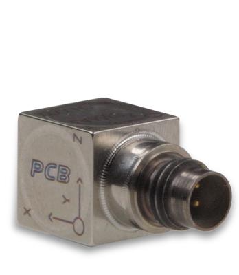 platinum stock products; triaxial, ceramic shear icp® accel., 10 mv/g, 2 to 7k hz, titanium hsg, 1/4-28 4-pin conn.