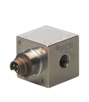 triaxial icp® accel., 10 mv/g, 500 g, 2 to 7 khz, mini 4-pin conn., with ground isolation, no cable