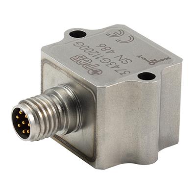accelerometer, vc, 100g, triaxial, differential, screw mount, integral m8 connector