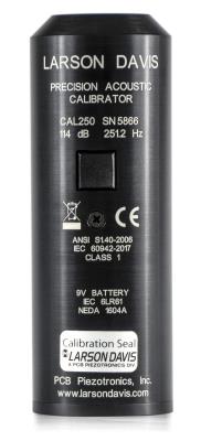 class 1 acoustic calibrator with 1 in opening and output of 114 db re 20 upa at 251.2 hz.  includes adp019 adapter for 1/2 in microphones and calibration certificate