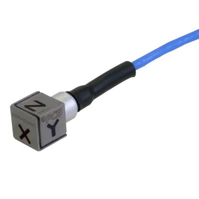 triaxial, lightweight miniature, ceramic shear icp® accel., 10 mv/g, 0.25 cube, ground isolated no extension cable provided