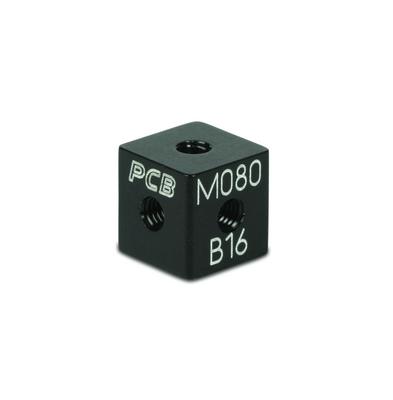 metric triaxial mtg adaptor, 0.37 cube, anodized aluminum (for accels w/m3 x 0.5 stud and up to 0.312 hex base)