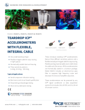 Teardrop ICP&#174; Accelerometers with flexible integral cable