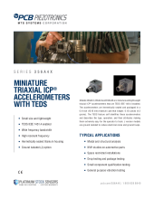 Miniature Triaxial ICP &#174; Accelerometers with TEDS